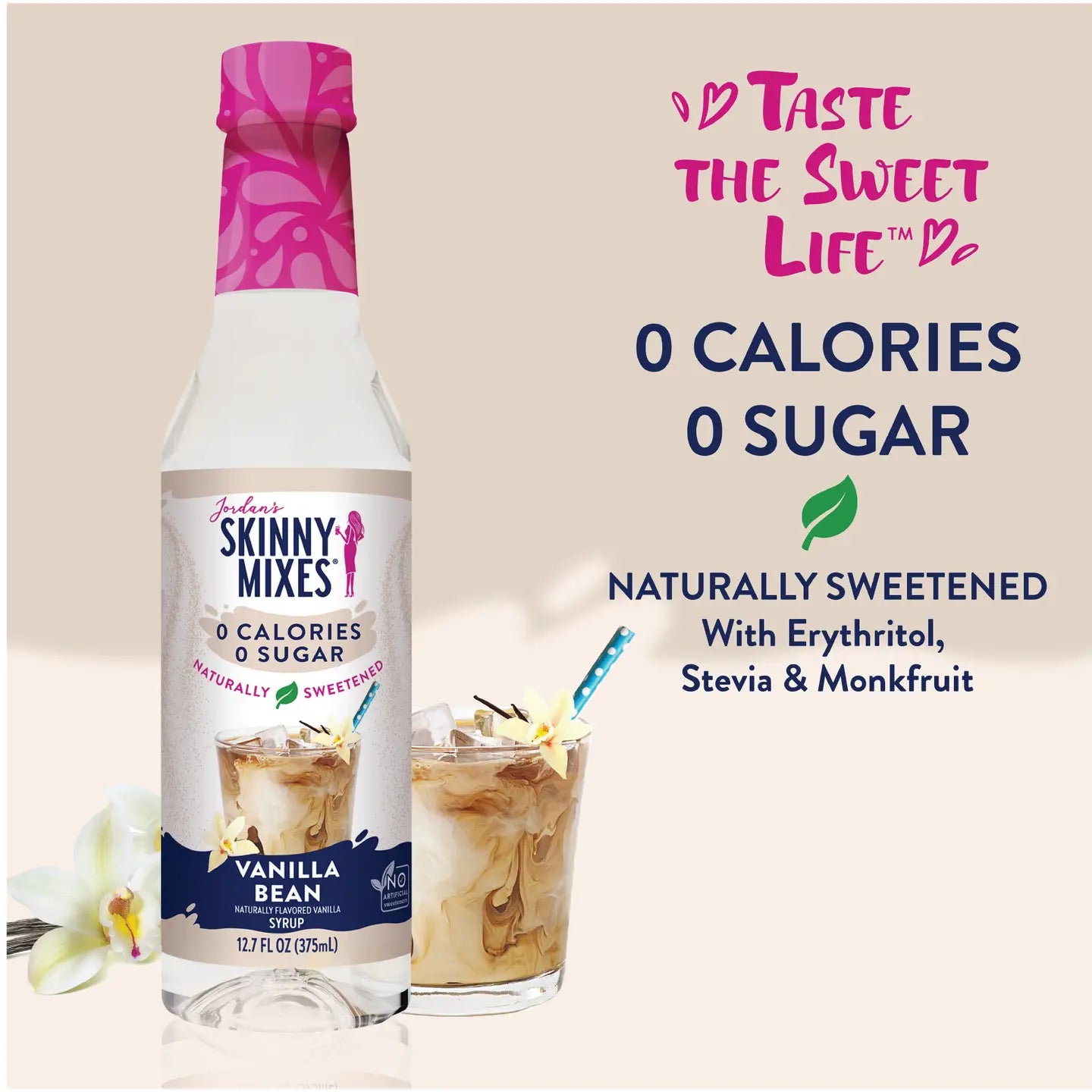 Naturally Sweetened Vanilla Bean Skinny Syrup - 375ml