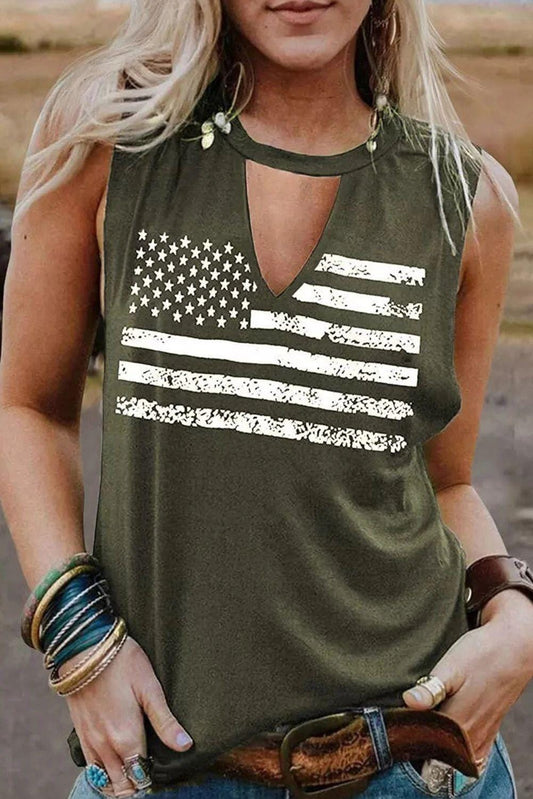 Cutout American Flag Tank