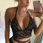 Halter Neck Sheer Lace Bralette