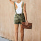 Camo Pocket Distressed Overall Shorts