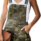 Camo Pocket Distressed Overall Shorts