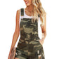 Camo Pocket Distressed Overall Shorts