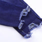 High Rise Button Fly Frayed Skinny Jeans