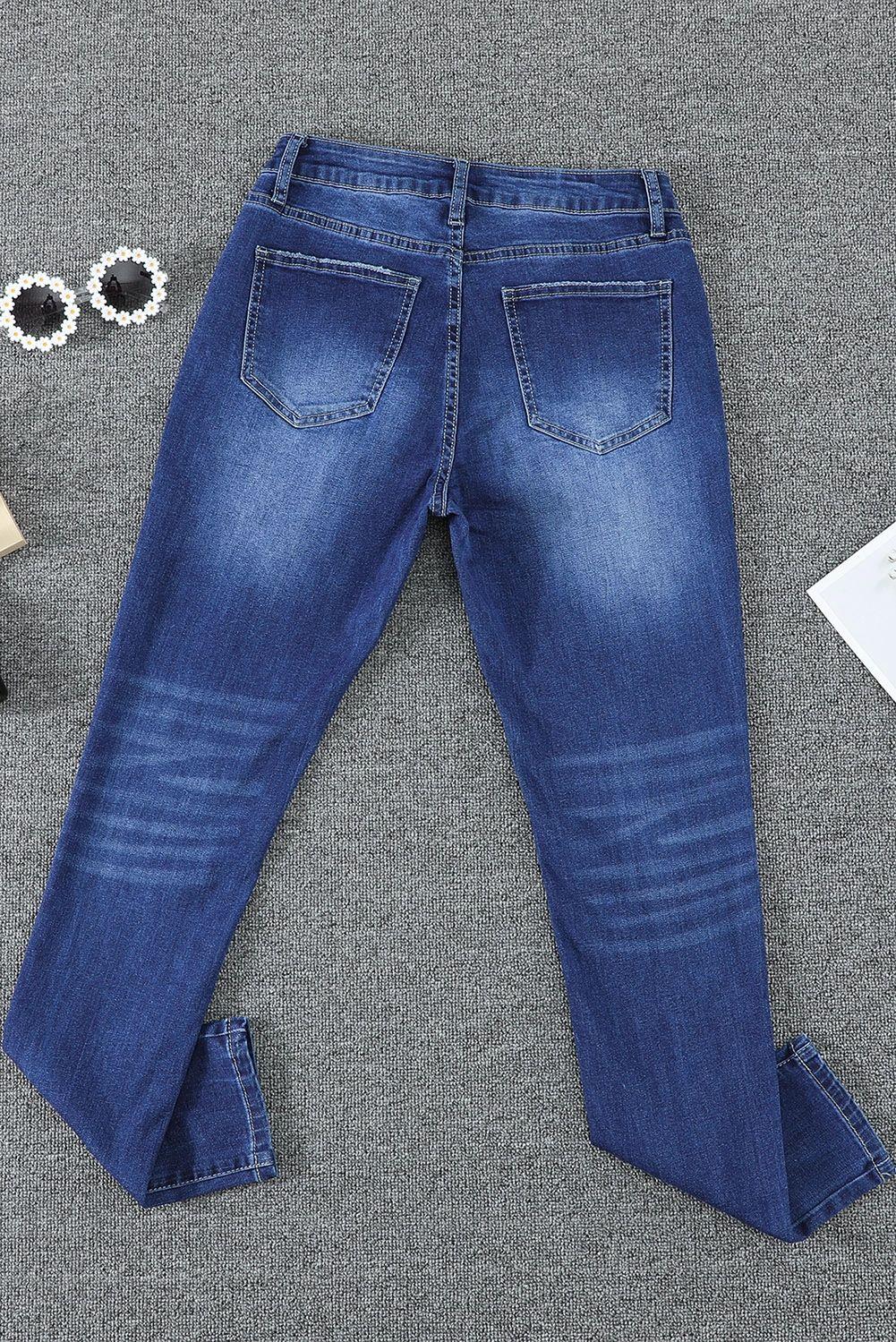 High Rise Button Fly Skinny Jean