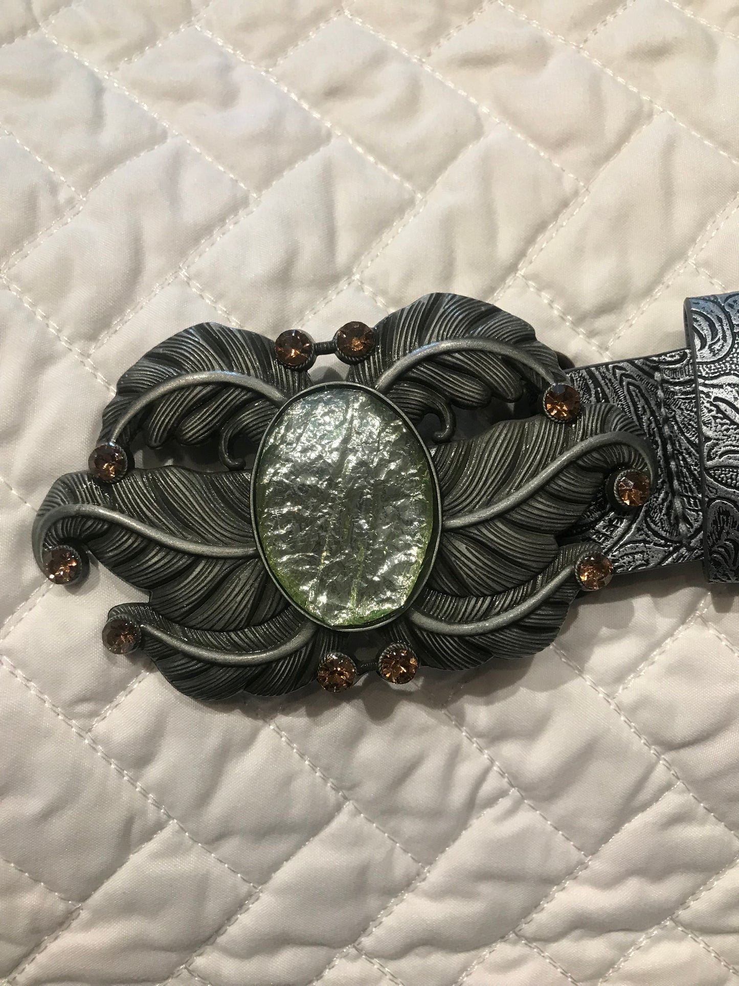 Vintage Bohemian Style Belt with Inlay Belt Buckle