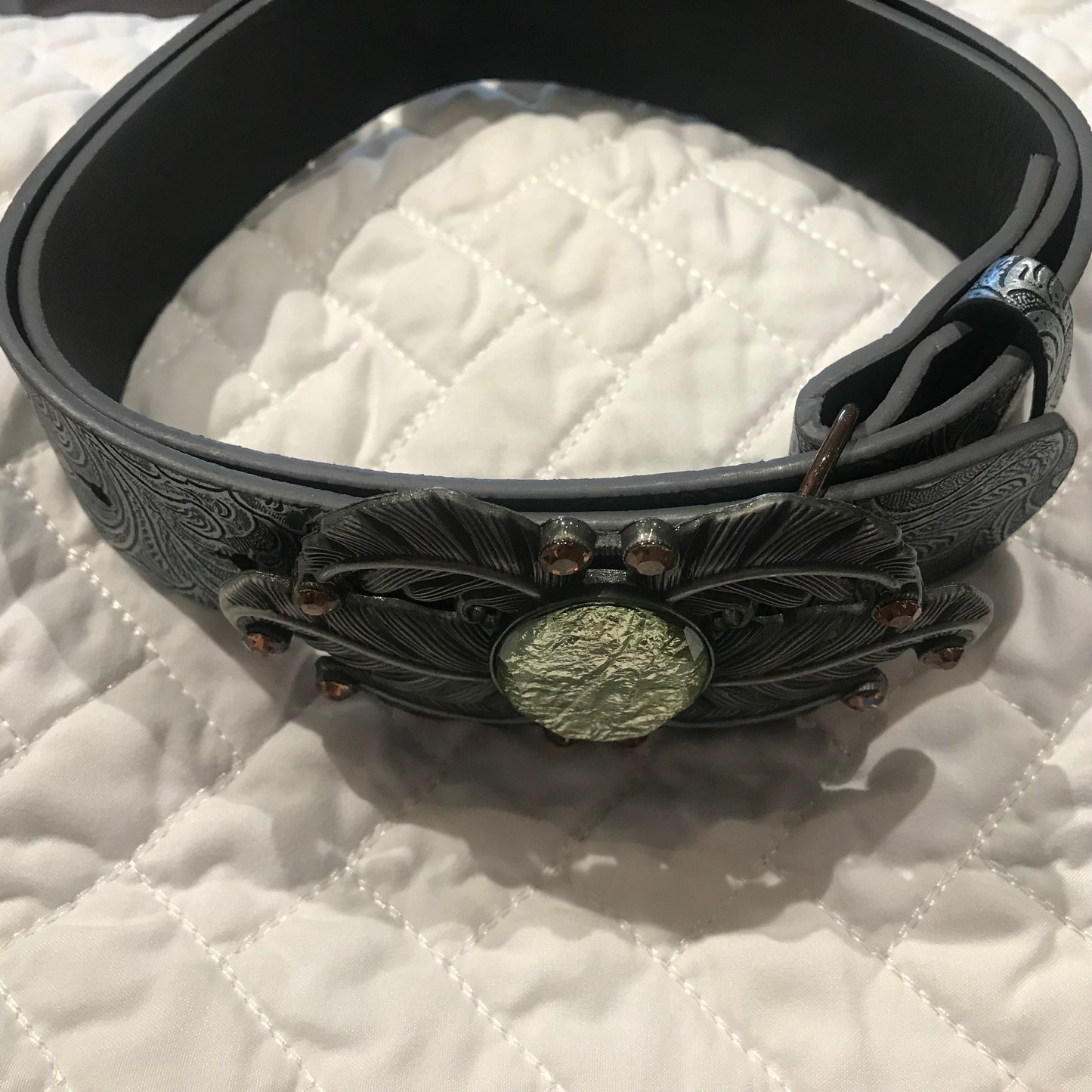 Vintage Bohemian Style Belt with Inlay Belt Buckle