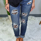 Leopard Patch Skinny Jeans