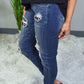 Leopard Patch Skinny Jeans