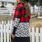 Buffalo Red Plaid and Leopard Cardigan