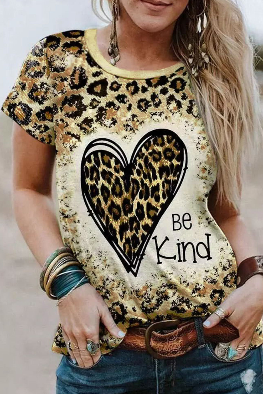 Be Kind Leopard T-Shirt