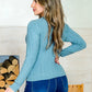 Cable Knit Sweater with Bust Cut-out