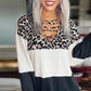 Leopard Block Linked Neck Top