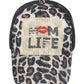 Mom Life Leopard Mesh Ponytail Hat