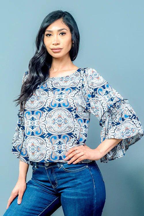 Paisley Print Top