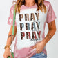 Pink Tie-Dye Pray T-Shirt