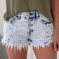 Acid Washed Distressed Jean Shorts