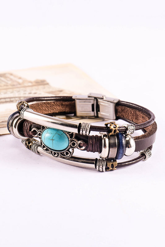 Turquoise Leather Bracelet