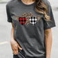 Valentine's Day Heart Shape Print Gray Tee